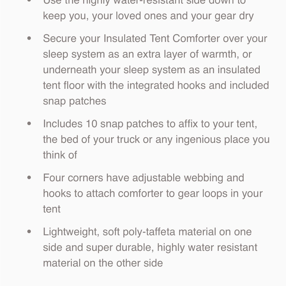 Blue Insulated Tent Comforter - Picture 8 of 8
